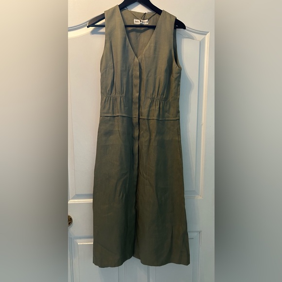 NWT Zara linen blend midi dress - Picture 1 of 8